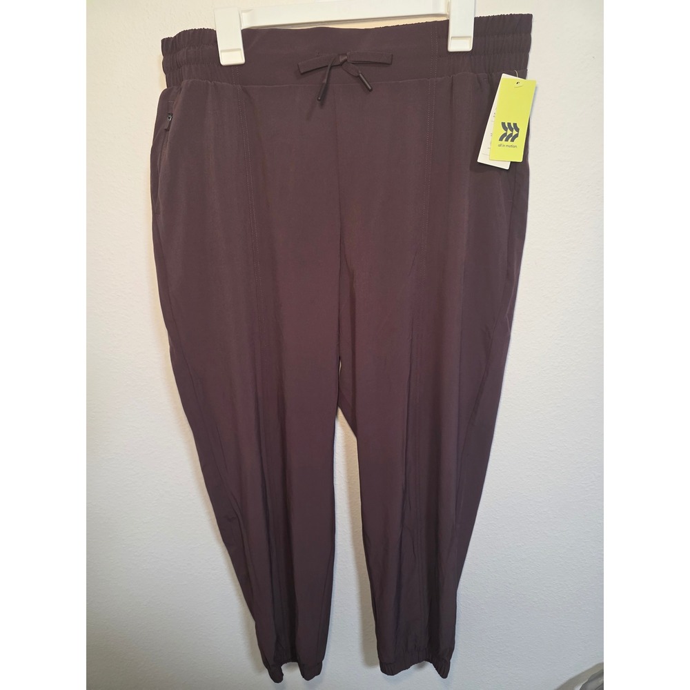 All in Motion Womens Active Light Mid-Rise Jogger Brown XL Ankle Length NWT